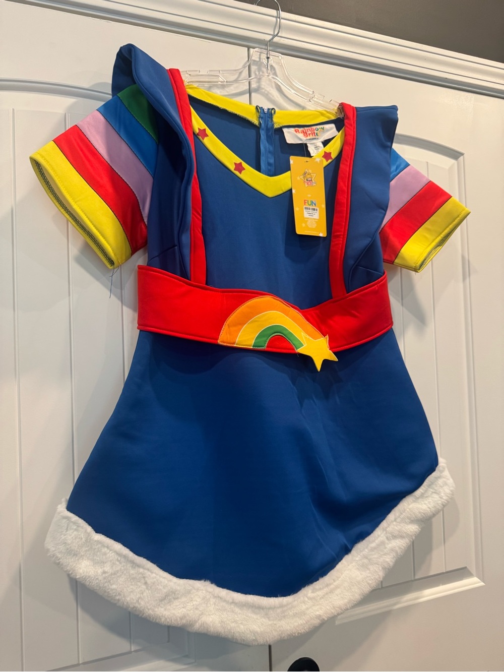 Rainbow Blue Dress Costume by Rainbow with Red Sash